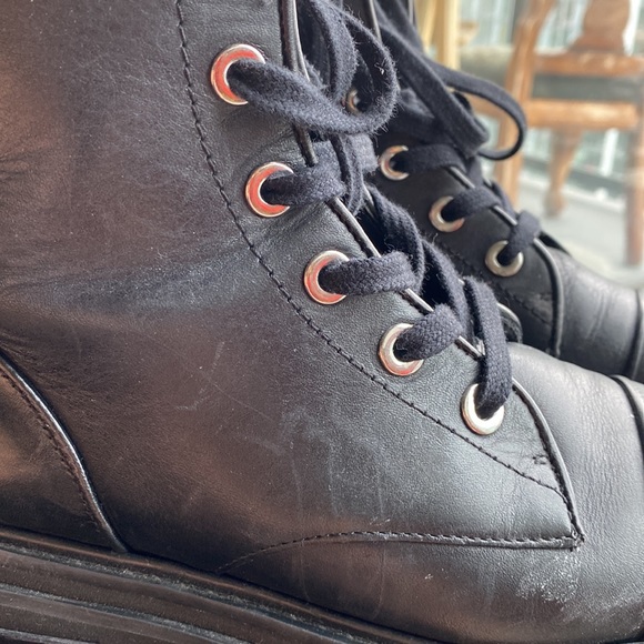 Schutz Black leather heavy duty combat boots - 38 - Picture 10 of 15